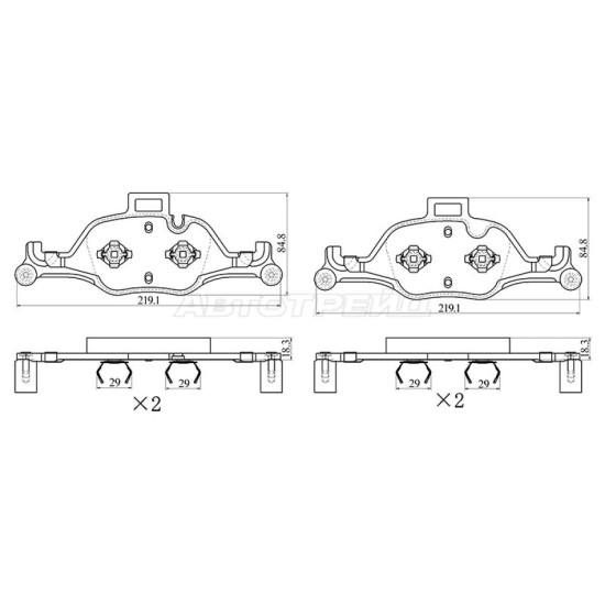 Колодки тормозные перед BMW 7 G11/G12 15-20/X3 G01/F97 18-/X5 G05/F95 18- SAT