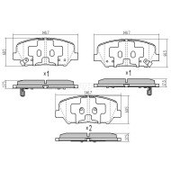 Колодки тормозные перед HYUNDAI I30 12-/KIA CEED 12-/OPTIMA 10- SAT