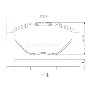 Колодки тормозные перед RENAULT MEGANE II 02-09 SAT