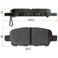 Колодки тормозные зад NISSAN J10 06-13 X-TRAIL T## 00- TIIDA C11 05-12 SAT