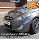 Бампер передний в цвет кузова Hyundai Solaris 1 (2011-2014) SAE - CARBON GREY - серый Бампер передний в цвет кузова Hyundai Solaris 1 (2011-2014) SAE - CARBON GREY - серый