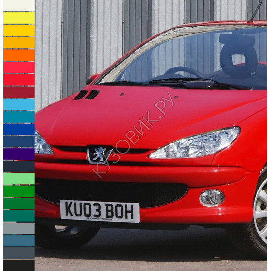 Бампер передний с отверстиями под птф в цвет кузова Peugeot 206 (2003-) рестайлинг Бампер передний с отверстиями под птф в цвет кузова Peugeot 206 (2003-) рестайлинг